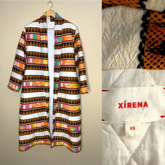 XIRENA oversized printed coat. Size XS - Picture 1 of 15